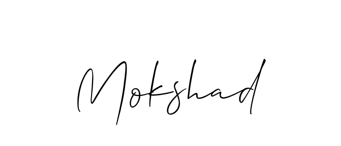 Also we have Mokshad name is the best signature style. Create professional handwritten signature collection using Allison_Script autograph style. Mokshad signature style 2 images and pictures png