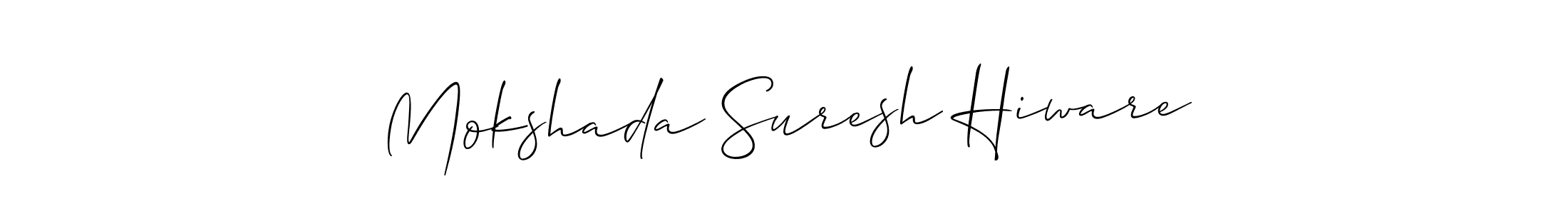 It looks lik you need a new signature style for name Mokshada Suresh Hiware. Design unique handwritten (Allison_Script) signature with our free signature maker in just a few clicks. Mokshada Suresh Hiware signature style 2 images and pictures png