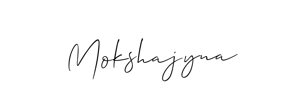 Mokshajyna stylish signature style. Best Handwritten Sign (Allison_Script) for my name. Handwritten Signature Collection Ideas for my name Mokshajyna. Mokshajyna signature style 2 images and pictures png