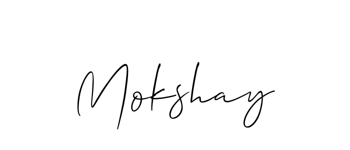 Make a short Mokshay signature style. Manage your documents anywhere anytime using Allison_Script. Create and add eSignatures, submit forms, share and send files easily. Mokshay signature style 2 images and pictures png