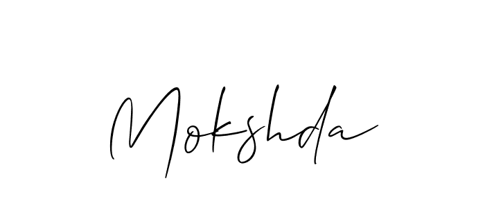 if you are searching for the best signature style for your name Mokshda. so please give up your signature search. here we have designed multiple signature styles  using Allison_Script. Mokshda signature style 2 images and pictures png