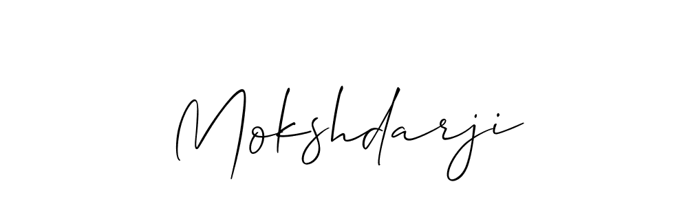 if you are searching for the best signature style for your name Mokshdarji. so please give up your signature search. here we have designed multiple signature styles  using Allison_Script. Mokshdarji signature style 2 images and pictures png