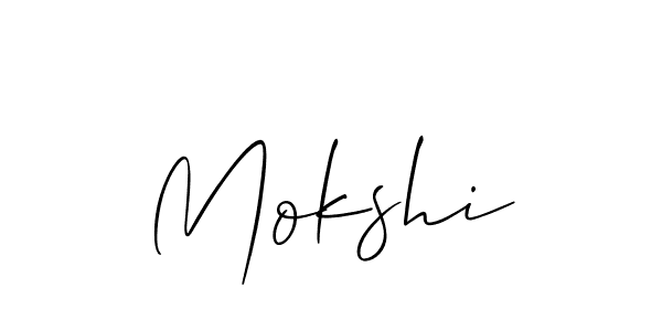 Also we have Mokshi name is the best signature style. Create professional handwritten signature collection using Allison_Script autograph style. Mokshi signature style 2 images and pictures png