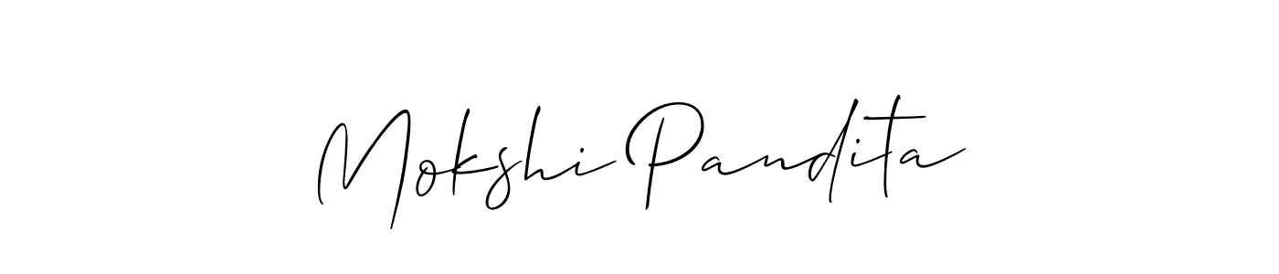 Check out images of Autograph of Mokshi Pandita name. Actor Mokshi Pandita Signature Style. Allison_Script is a professional sign style online. Mokshi Pandita signature style 2 images and pictures png