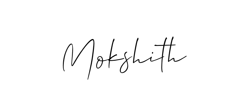 Also we have Mokshith name is the best signature style. Create professional handwritten signature collection using Allison_Script autograph style. Mokshith signature style 2 images and pictures png