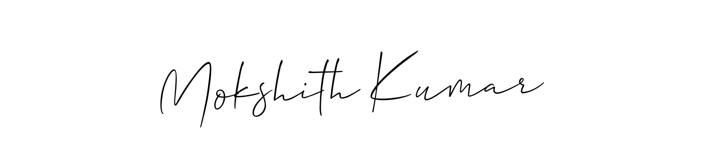 Make a beautiful signature design for name Mokshith Kumar. Use this online signature maker to create a handwritten signature for free. Mokshith Kumar signature style 2 images and pictures png