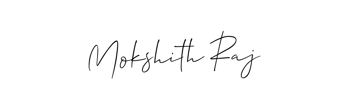 How to make Mokshith Raj signature? Allison_Script is a professional autograph style. Create handwritten signature for Mokshith Raj name. Mokshith Raj signature style 2 images and pictures png