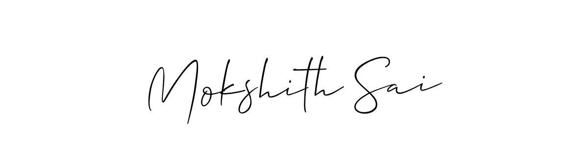 Design your own signature with our free online signature maker. With this signature software, you can create a handwritten (Allison_Script) signature for name Mokshith Sai. Mokshith Sai signature style 2 images and pictures png