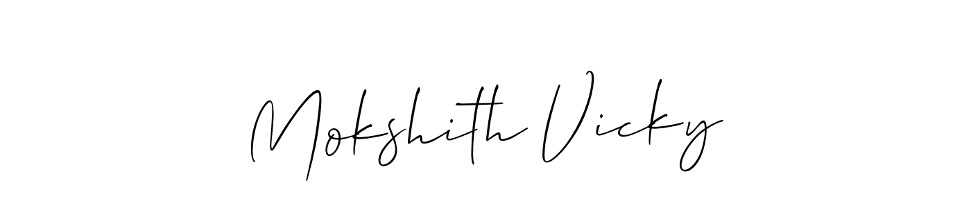 Make a beautiful signature design for name Mokshith Vicky. Use this online signature maker to create a handwritten signature for free. Mokshith Vicky signature style 2 images and pictures png