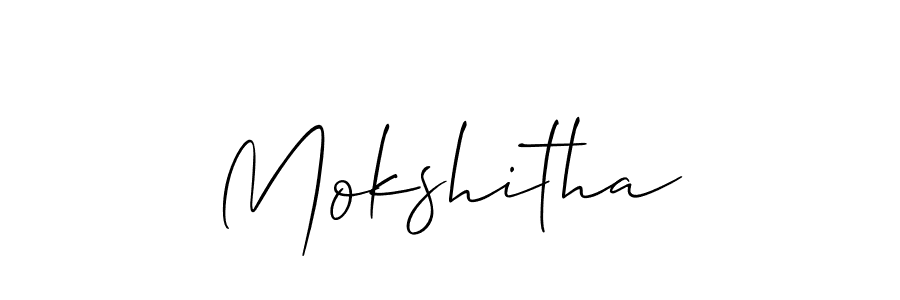 How to make Mokshitha name signature. Use Allison_Script style for creating short signs online. This is the latest handwritten sign. Mokshitha signature style 2 images and pictures png