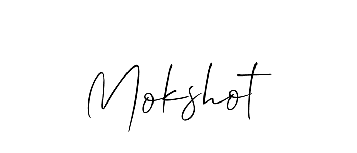 How to Draw Mokshot signature style? Allison_Script is a latest design signature styles for name Mokshot. Mokshot signature style 2 images and pictures png