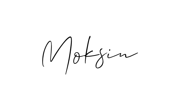 Create a beautiful signature design for name Moksin. With this signature (Allison_Script) fonts, you can make a handwritten signature for free. Moksin signature style 2 images and pictures png