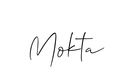 It looks lik you need a new signature style for name Mokta. Design unique handwritten (Allison_Script) signature with our free signature maker in just a few clicks. Mokta signature style 2 images and pictures png