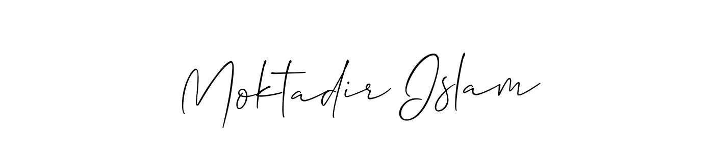 Allison_Script is a professional signature style that is perfect for those who want to add a touch of class to their signature. It is also a great choice for those who want to make their signature more unique. Get Moktadir Islam name to fancy signature for free. Moktadir Islam signature style 2 images and pictures png