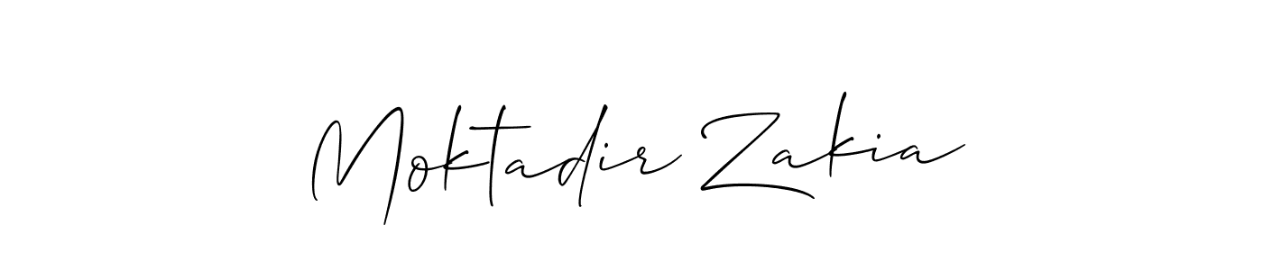 Allison_Script is a professional signature style that is perfect for those who want to add a touch of class to their signature. It is also a great choice for those who want to make their signature more unique. Get Moktadir Zakia name to fancy signature for free. Moktadir Zakia signature style 2 images and pictures png