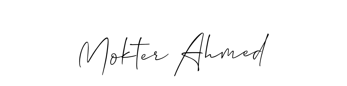 It looks lik you need a new signature style for name Mokter Ahmed. Design unique handwritten (Allison_Script) signature with our free signature maker in just a few clicks. Mokter Ahmed signature style 2 images and pictures png