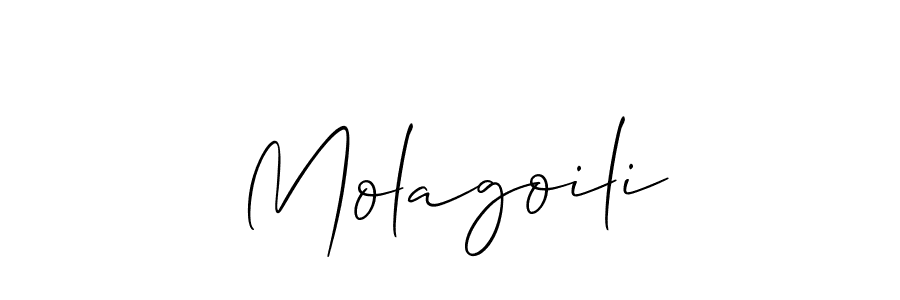 How to make Molagoili name signature. Use Allison_Script style for creating short signs online. This is the latest handwritten sign. Molagoili signature style 2 images and pictures png