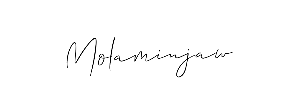 You should practise on your own different ways (Allison_Script) to write your name (Molaminjaw) in signature. don't let someone else do it for you. Molaminjaw signature style 2 images and pictures png