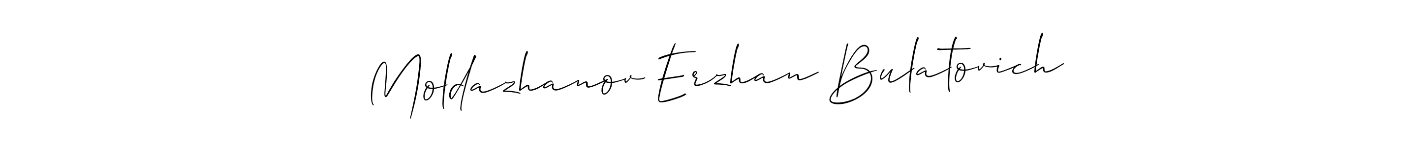 The best way (Allison_Script) to make a short signature is to pick only two or three words in your name. The name Moldazhanov Erzhan Bulatovich include a total of six letters. For converting this name. Moldazhanov Erzhan Bulatovich signature style 2 images and pictures png