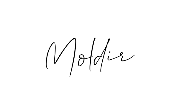 Make a beautiful signature design for name Moldir. With this signature (Allison_Script) style, you can create a handwritten signature for free. Moldir signature style 2 images and pictures png