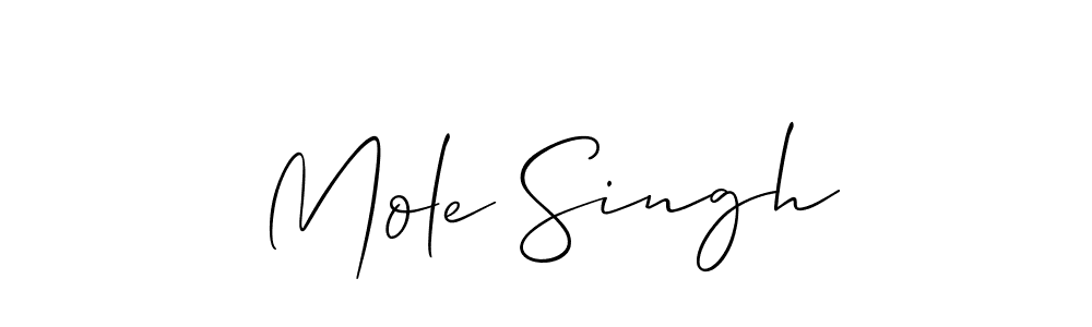 How to make Mole Singh signature? Allison_Script is a professional autograph style. Create handwritten signature for Mole Singh name. Mole Singh signature style 2 images and pictures png
