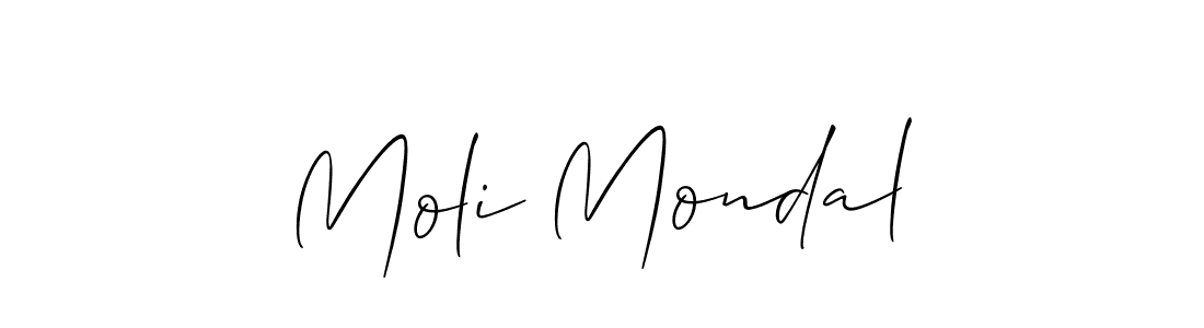 Moli Mondal stylish signature style. Best Handwritten Sign (Allison_Script) for my name. Handwritten Signature Collection Ideas for my name Moli Mondal. Moli Mondal signature style 2 images and pictures png