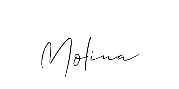 Create a beautiful signature design for name Molina. With this signature (Allison_Script) fonts, you can make a handwritten signature for free. Molina signature style 2 images and pictures png