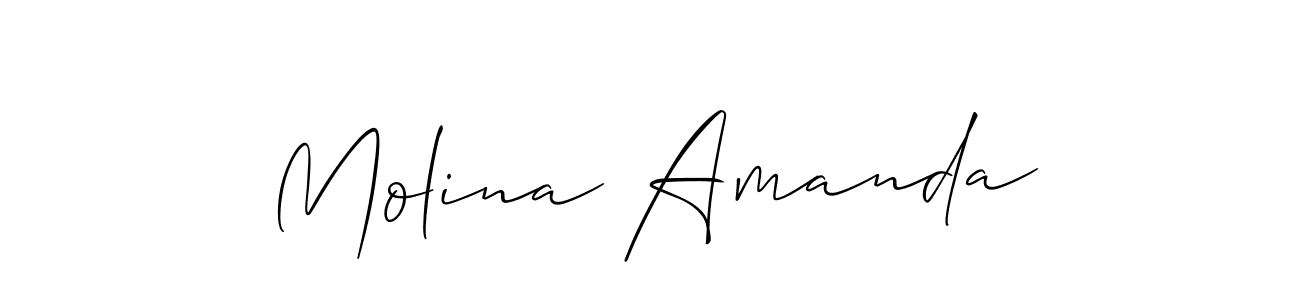 Also we have Molina Amanda name is the best signature style. Create professional handwritten signature collection using Allison_Script autograph style. Molina Amanda signature style 2 images and pictures png