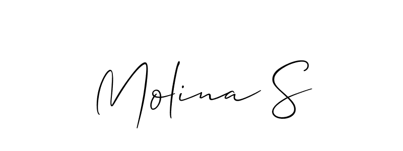 This is the best signature style for the Molina S name. Also you like these signature font (Allison_Script). Mix name signature. Molina S signature style 2 images and pictures png