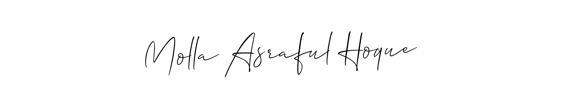 You can use this online signature creator to create a handwritten signature for the name Molla Asraful Hoque. This is the best online autograph maker. Molla Asraful Hoque signature style 2 images and pictures png