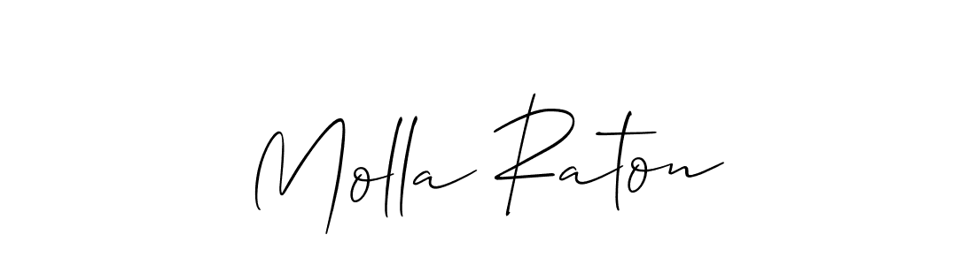 Use a signature maker to create a handwritten signature online. With this signature software, you can design (Allison_Script) your own signature for name Molla Raton. Molla Raton signature style 2 images and pictures png