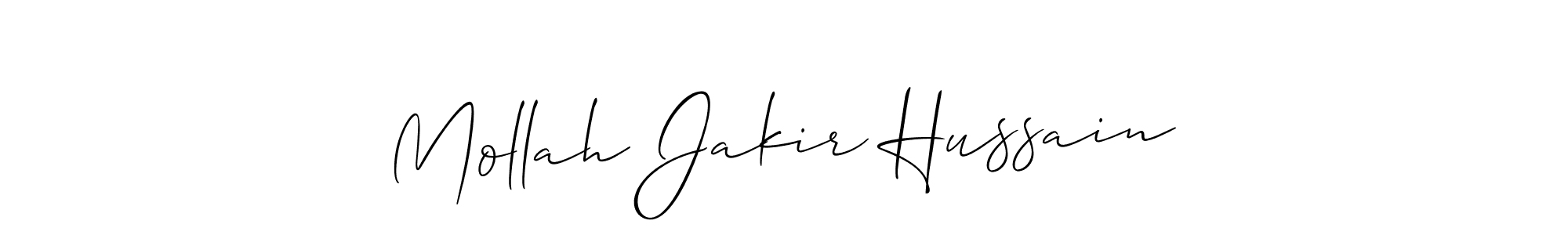 It looks lik you need a new signature style for name Mollah Jakir Hussain. Design unique handwritten (Allison_Script) signature with our free signature maker in just a few clicks. Mollah Jakir Hussain signature style 2 images and pictures png