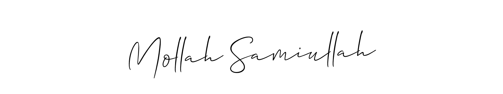 Design your own signature with our free online signature maker. With this signature software, you can create a handwritten (Allison_Script) signature for name Mollah Samiullah. Mollah Samiullah signature style 2 images and pictures png