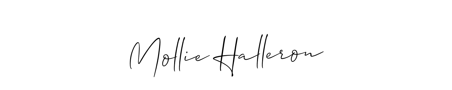 Make a beautiful signature design for name Mollie Halleron. With this signature (Allison_Script) style, you can create a handwritten signature for free. Mollie Halleron signature style 2 images and pictures png