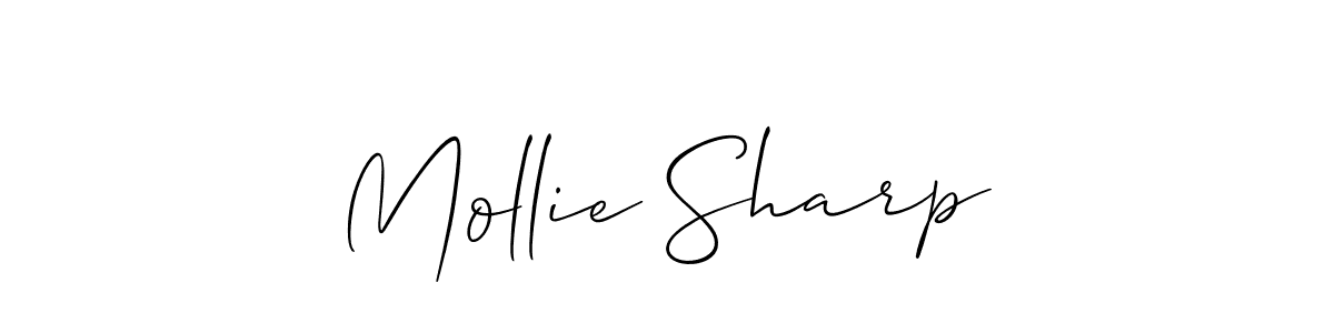 Use a signature maker to create a handwritten signature online. With this signature software, you can design (Allison_Script) your own signature for name Mollie Sharp. Mollie Sharp signature style 2 images and pictures png