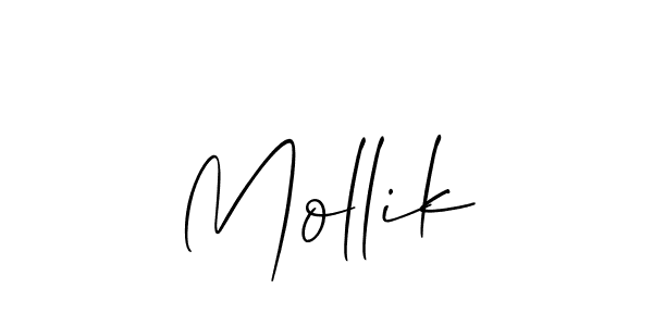 Make a beautiful signature design for name Mollik. With this signature (Allison_Script) style, you can create a handwritten signature for free. Mollik signature style 2 images and pictures png