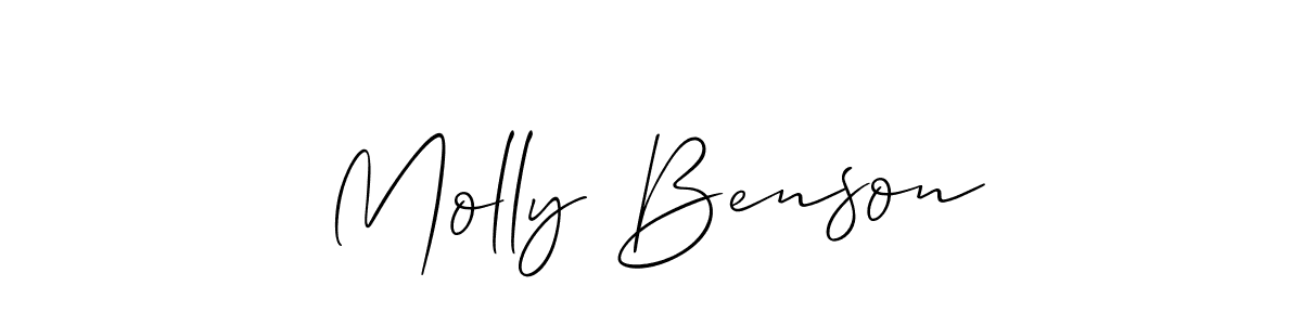 Make a beautiful signature design for name Molly Benson. With this signature (Allison_Script) style, you can create a handwritten signature for free. Molly Benson signature style 2 images and pictures png