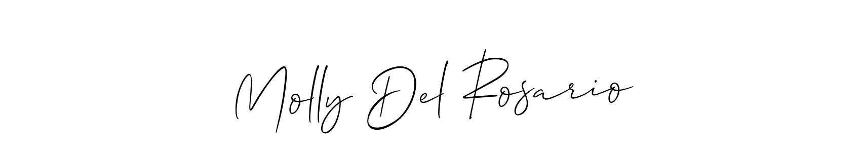 Create a beautiful signature design for name Molly Del Rosario. With this signature (Allison_Script) fonts, you can make a handwritten signature for free. Molly Del Rosario signature style 2 images and pictures png