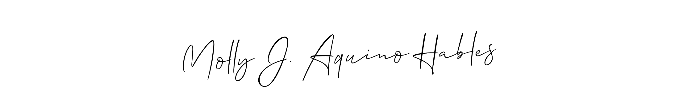 How to make Molly J. Aquino Hables name signature. Use Allison_Script style for creating short signs online. This is the latest handwritten sign. Molly J. Aquino Hables signature style 2 images and pictures png