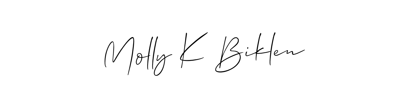 You can use this online signature creator to create a handwritten signature for the name Molly K Biklen. This is the best online autograph maker. Molly K Biklen signature style 2 images and pictures png