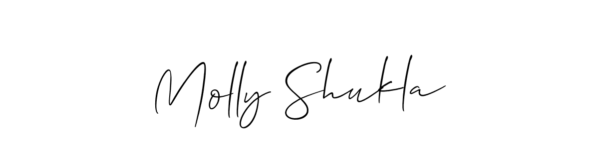 Use a signature maker to create a handwritten signature online. With this signature software, you can design (Allison_Script) your own signature for name Molly Shukla. Molly Shukla signature style 2 images and pictures png