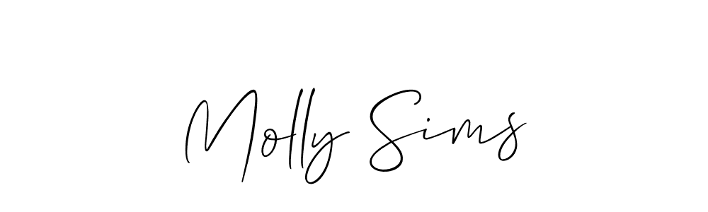 Create a beautiful signature design for name Molly Sims. With this signature (Allison_Script) fonts, you can make a handwritten signature for free. Molly Sims signature style 2 images and pictures png