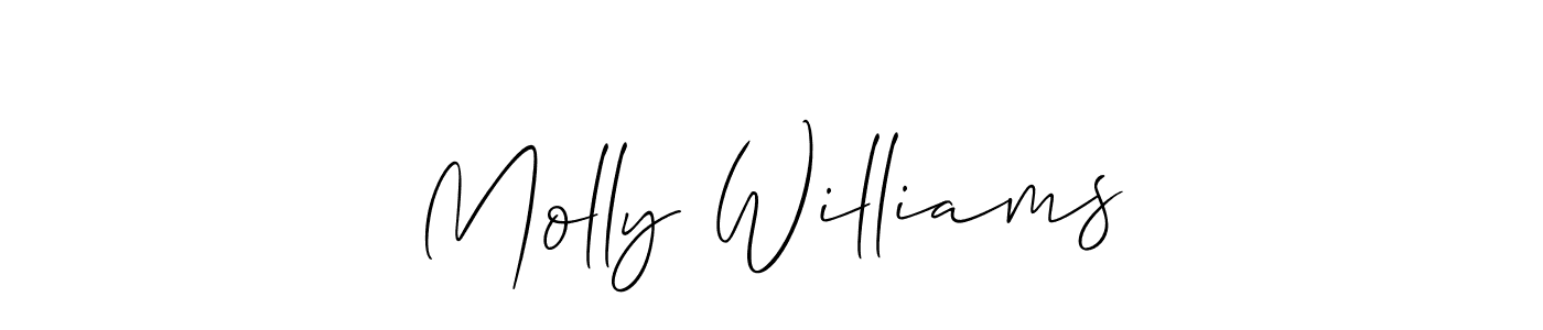 Also we have Molly Williams name is the best signature style. Create professional handwritten signature collection using Allison_Script autograph style. Molly Williams signature style 2 images and pictures png