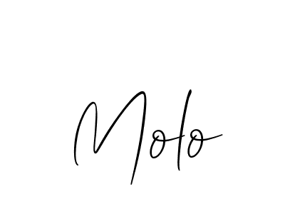 Design your own signature with our free online signature maker. With this signature software, you can create a handwritten (Allison_Script) signature for name Molo. Molo signature style 2 images and pictures png
