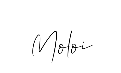if you are searching for the best signature style for your name Moloi. so please give up your signature search. here we have designed multiple signature styles  using Allison_Script. Moloi signature style 2 images and pictures png