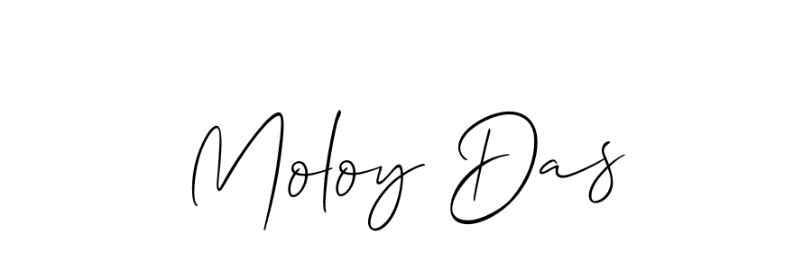 Design your own signature with our free online signature maker. With this signature software, you can create a handwritten (Allison_Script) signature for name Moloy Das. Moloy Das signature style 2 images and pictures png