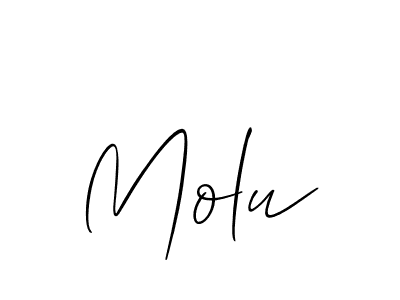 Allison_Script is a professional signature style that is perfect for those who want to add a touch of class to their signature. It is also a great choice for those who want to make their signature more unique. Get Molu name to fancy signature for free. Molu signature style 2 images and pictures png