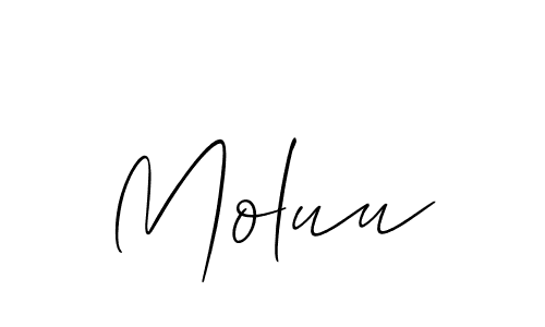 How to make Moluu signature? Allison_Script is a professional autograph style. Create handwritten signature for Moluu name. Moluu signature style 2 images and pictures png