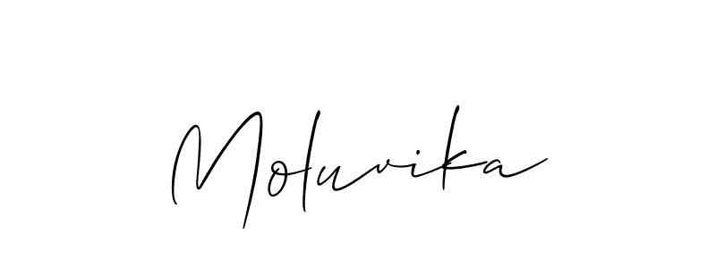 Also we have Moluvika name is the best signature style. Create professional handwritten signature collection using Allison_Script autograph style. Moluvika signature style 2 images and pictures png