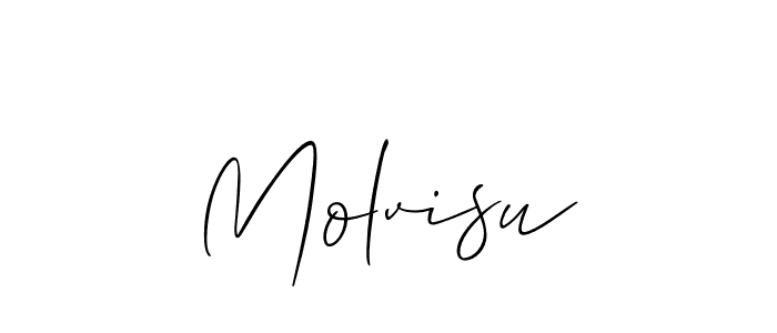 Design your own signature with our free online signature maker. With this signature software, you can create a handwritten (Allison_Script) signature for name Molvisu. Molvisu signature style 2 images and pictures png